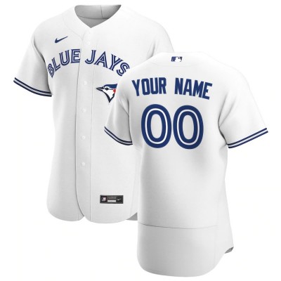 Toronto Blue Jays Custom Men's Nike White Home 2020 Authentic Player MLB Jersey